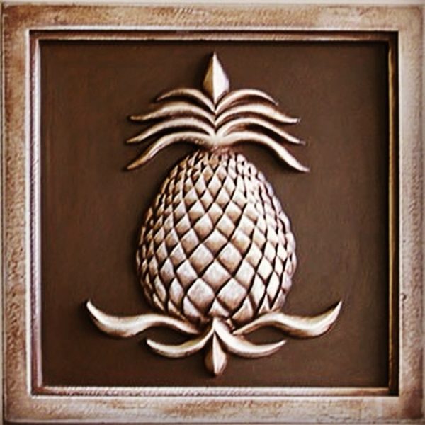 Vintage Brown pineapple plaque 12 in -89.98 10th image (1)