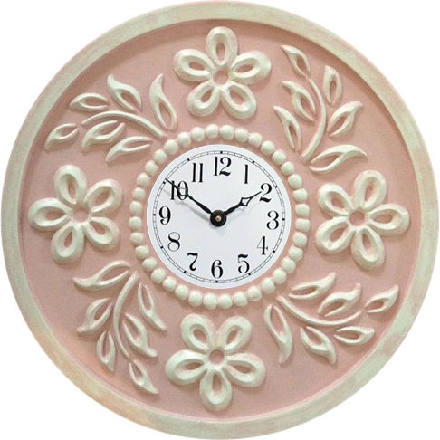 Hibiscus Ceiling Medallion pink distressed