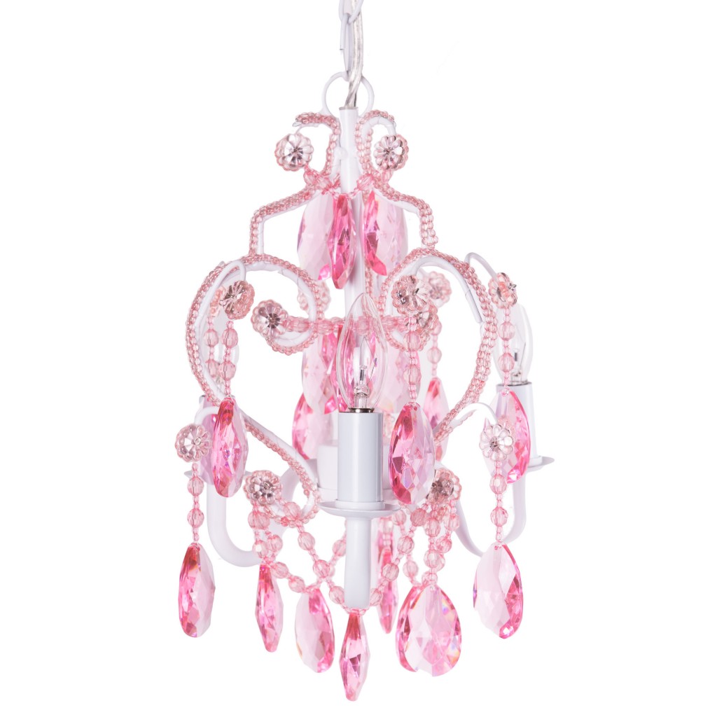 Nursery Chandelier Pink Mini 3 Bulb Marie RicciMarie Ricci
